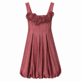 Annah S Rosette Bubble Hem Dress