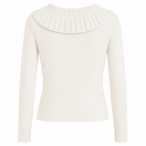 Zara Ribbed Peter Pan Collar Cardigan
