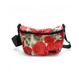 GANNI Floral Crossbody Bag – Red Rose Print