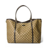 Gucci GG Supreme Joy Tote Bag – Monogram Canvas & Brown Leather