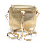 Karen Walker Metallic Leather Backpack – Gold