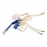 Karen Walker Anchor Keyring – Gold & Blue