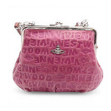 Vivienne Westwood “Granny Frame” Clutch – Pink Logo Embossed