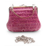 Vivienne Westwood “Granny Frame” Clutch – Pink Logo Embossed