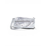 Zara Metallic Silver Crossbody Bag