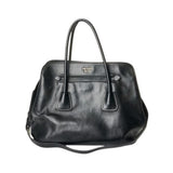 Prada Black Calf Leather Tote Bag
