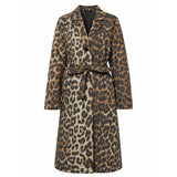Ganni Animal Print Trench Coat