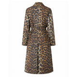 Ganni Animal Print Trench Coat