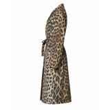 Ganni Animal Print Trench Coat