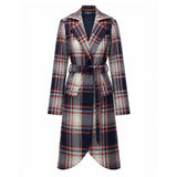 WORLD Brand Plaid Wool-Blend Wrap Coat