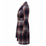 WORLD Brand Plaid Wool-Blend Wrap Coat