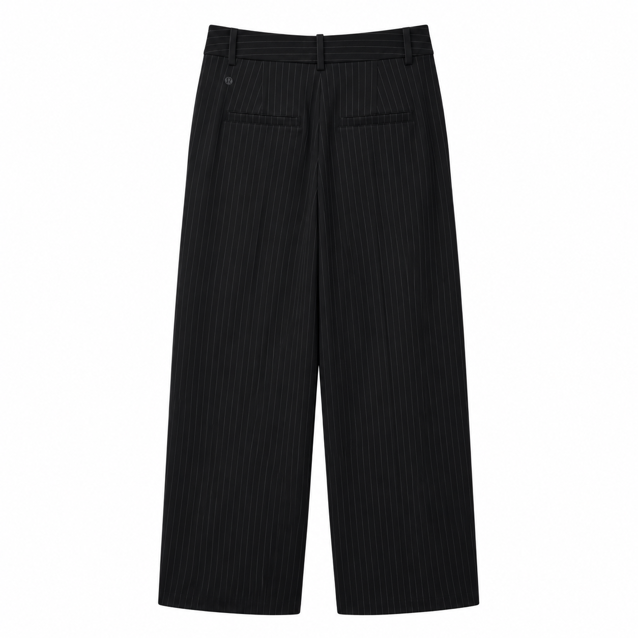Lululemon Wide-Leg Navy Pinstripe Trousers