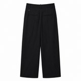 Lululemon Wide-Leg Navy Pinstripe Trousers