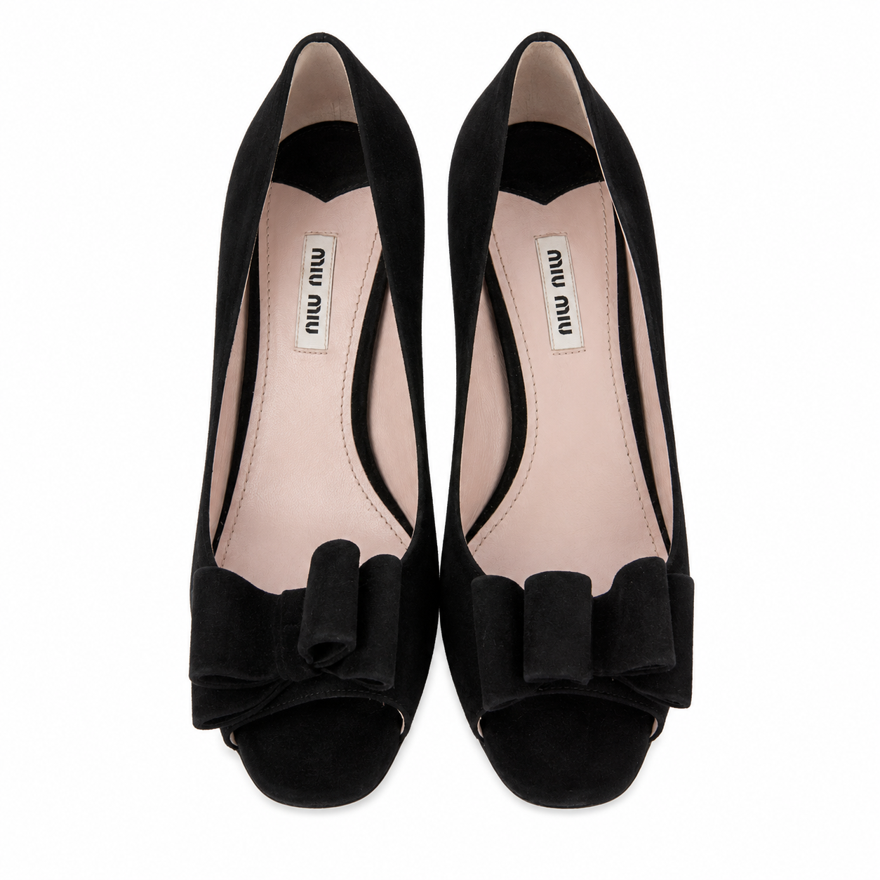 Miu Miu Suede Glitter Accent Sandals