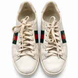 Gucci Ace Bee Embroidered Leather Sneakers – Size 36