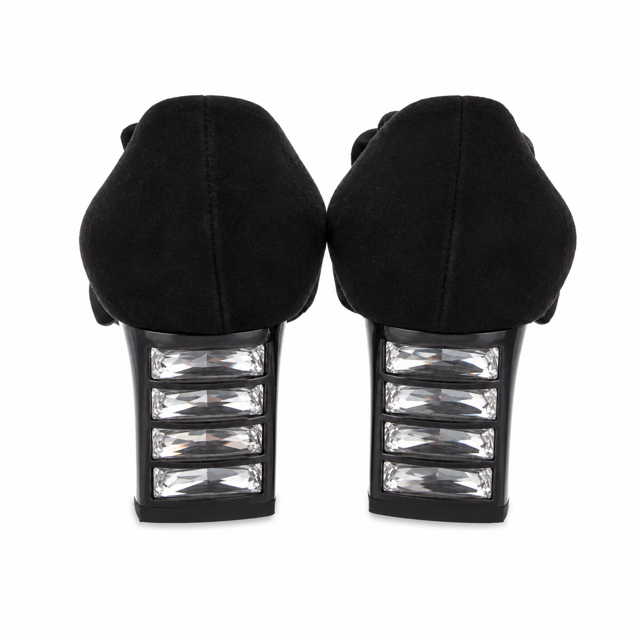Miu Miu Suede Glitter Accent Sandals