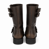 Zara Buckle Biker Boots