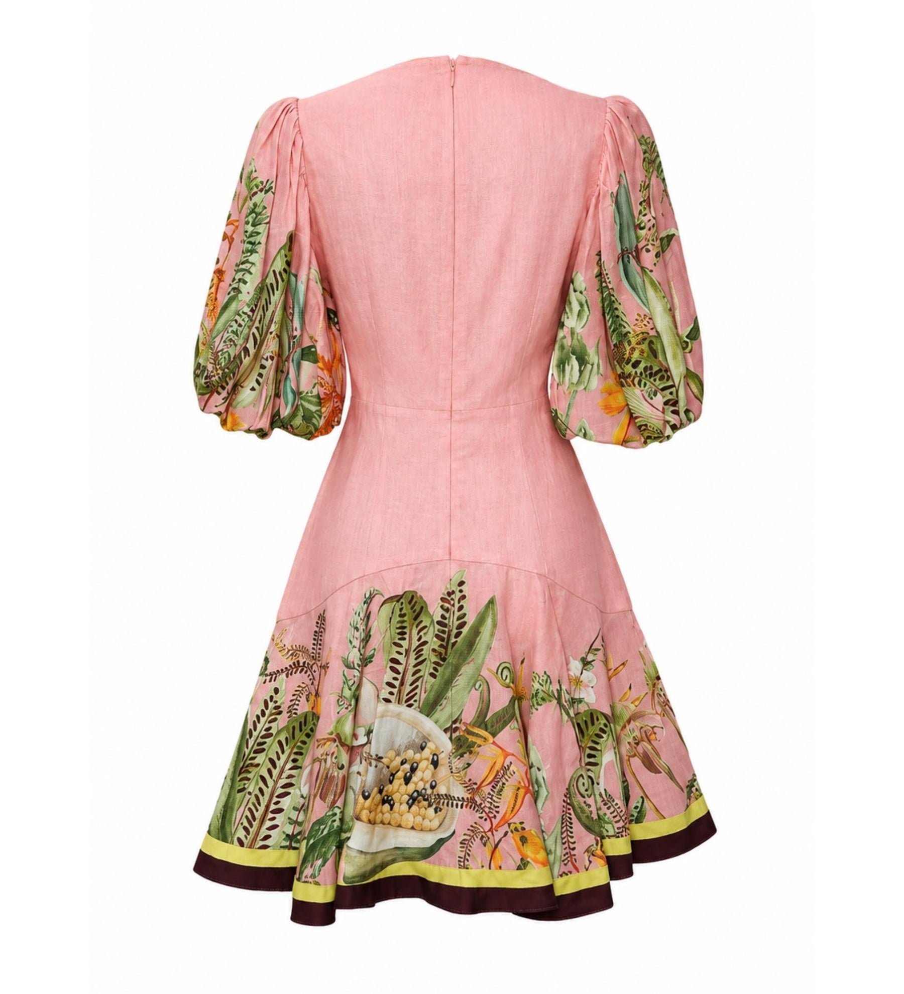 Alémais Papaya Printed Mini Dress