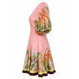 Alémais Papaya Printed Mini Dress