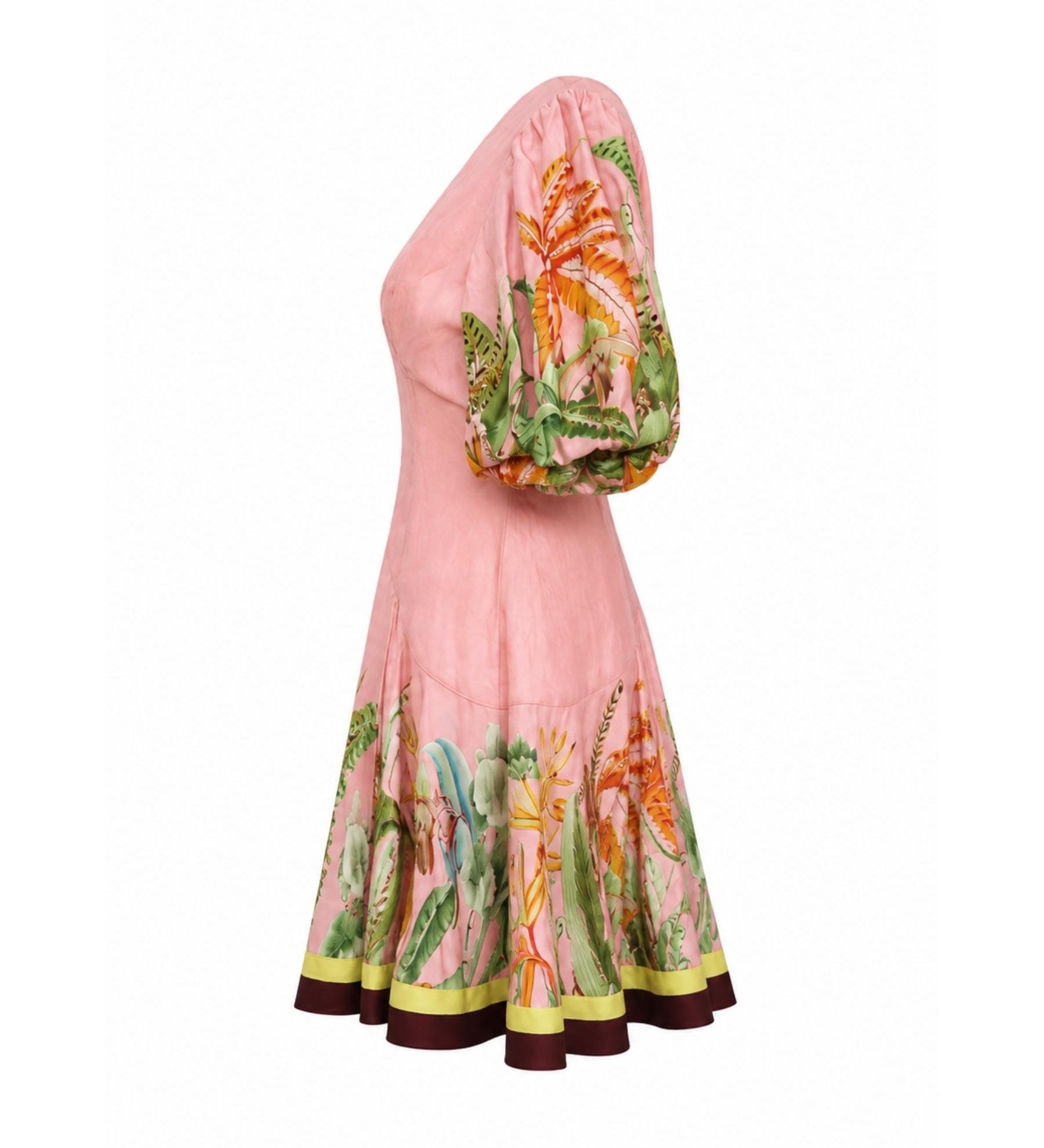 Alémais Papaya Printed Mini Dress