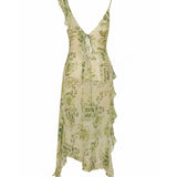 Bec + Bridge “Lylou” Frill Dress – Lemon Paisley