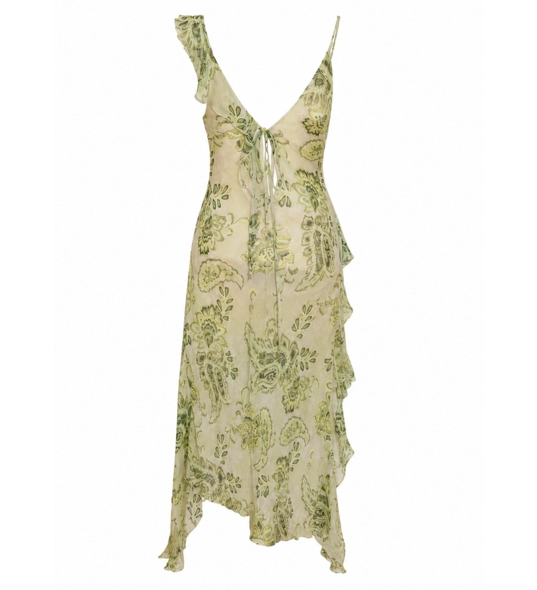 Bec + Bridge “Lylou” Frill Dress – Lemon Paisley