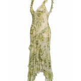 Bec + Bridge “Lylou” Frill Dress – Lemon Paisley