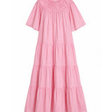 Blanca “Sally” Puff Sleeve Tiered Dress