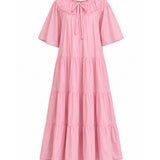 Blanca “Sally” Puff Sleeve Tiered Dress