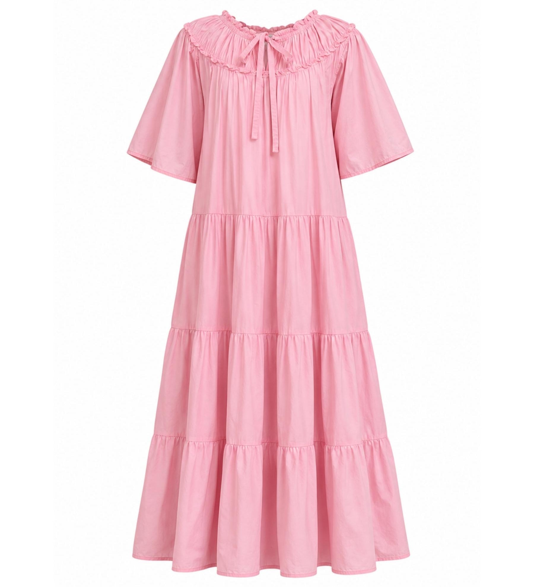 Blanca “Sally” Puff Sleeve Tiered Dress