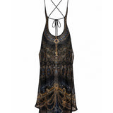 Camilla "Song Of The Solstice" High Neck Beach Maxi Dress