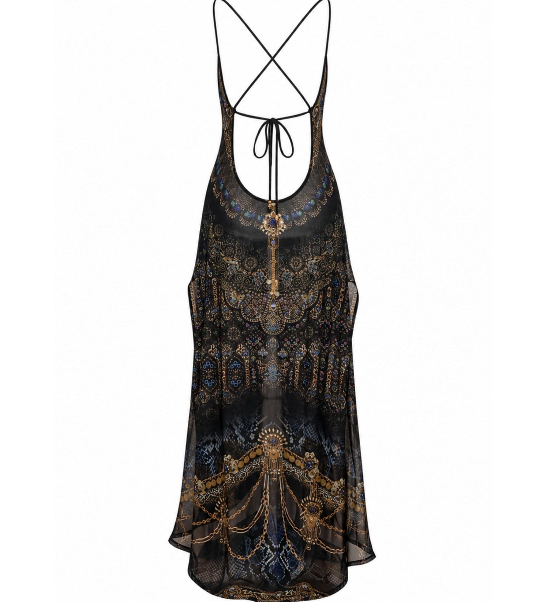 Camilla "Song Of The Solstice" High Neck Beach Maxi Dress