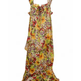 Diane Burkhardt Silk Chiffon Maxi Dress – Floral