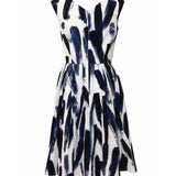 Dolce & Gabbana Runway Paint Print Pleated Midi Dress