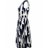 Dolce & Gabbana Runway Paint Print Pleated Midi Dress
