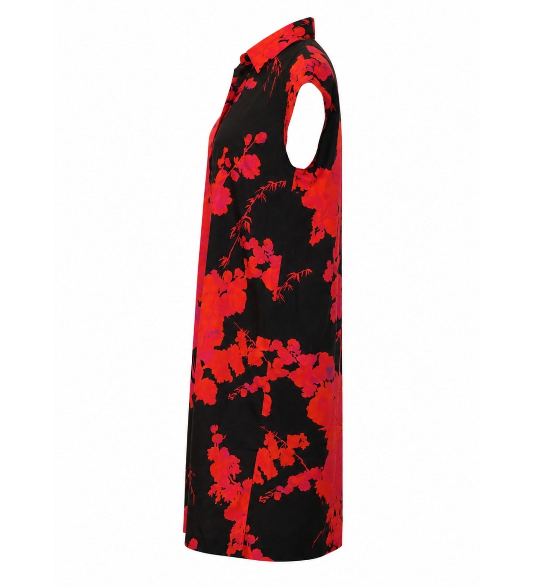 Dries Van Noten Sleeveless Floral Shirt Dress