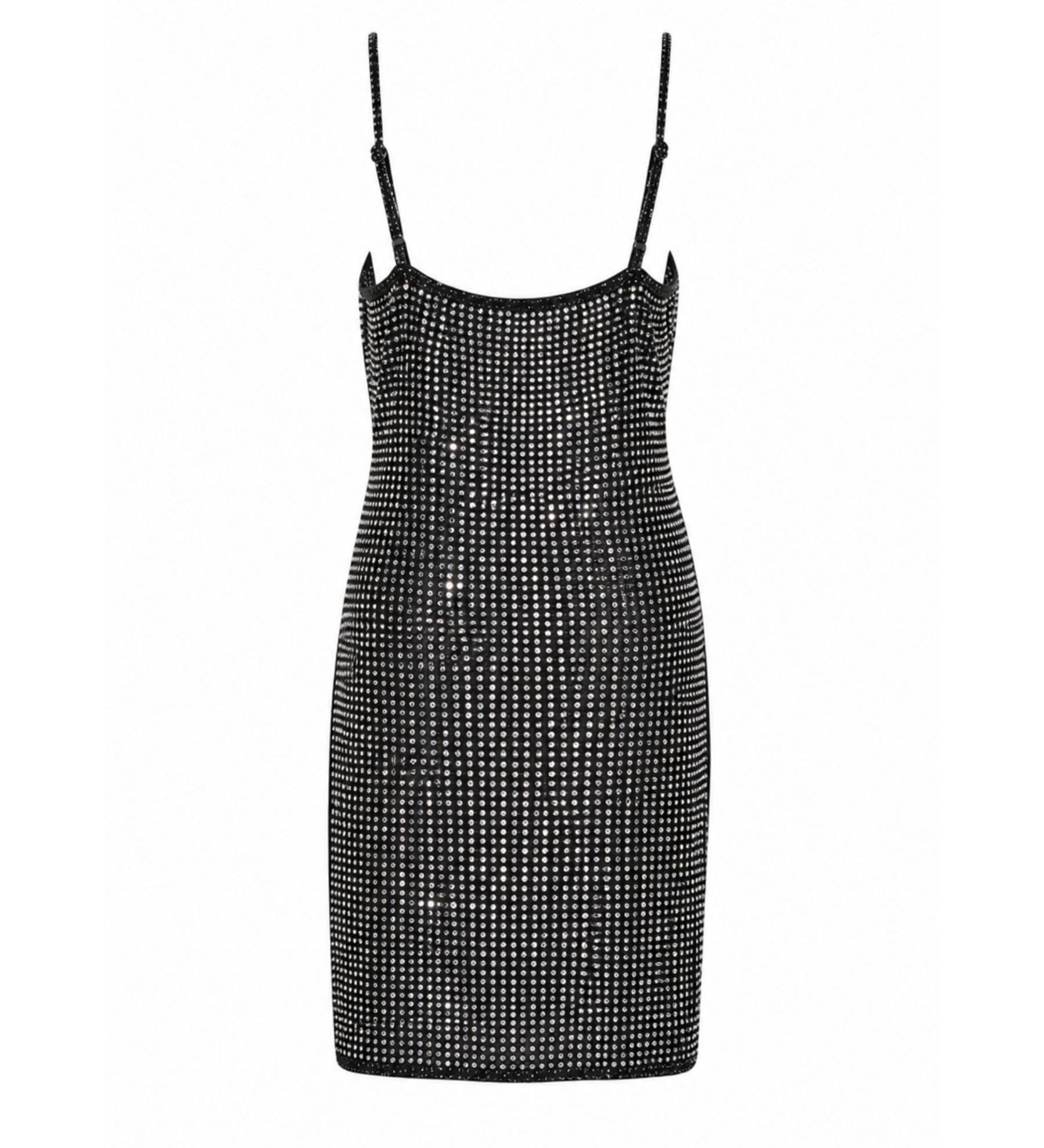 Fashion Nova “Dirty Martini” Sequin Mini Dress – Silver