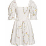 GANNI Floral Printed Poplin Cotton Dress