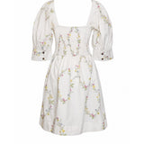 GANNI Floral Printed Poplin Cotton Dress