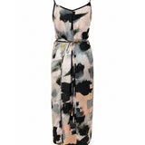 Juliette Hogan 100% Silk Abstract "Sandstone" Wrap Dress