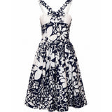 Kate Spade New York Navy & White Floral "Tanner" Fit & Flare Dress