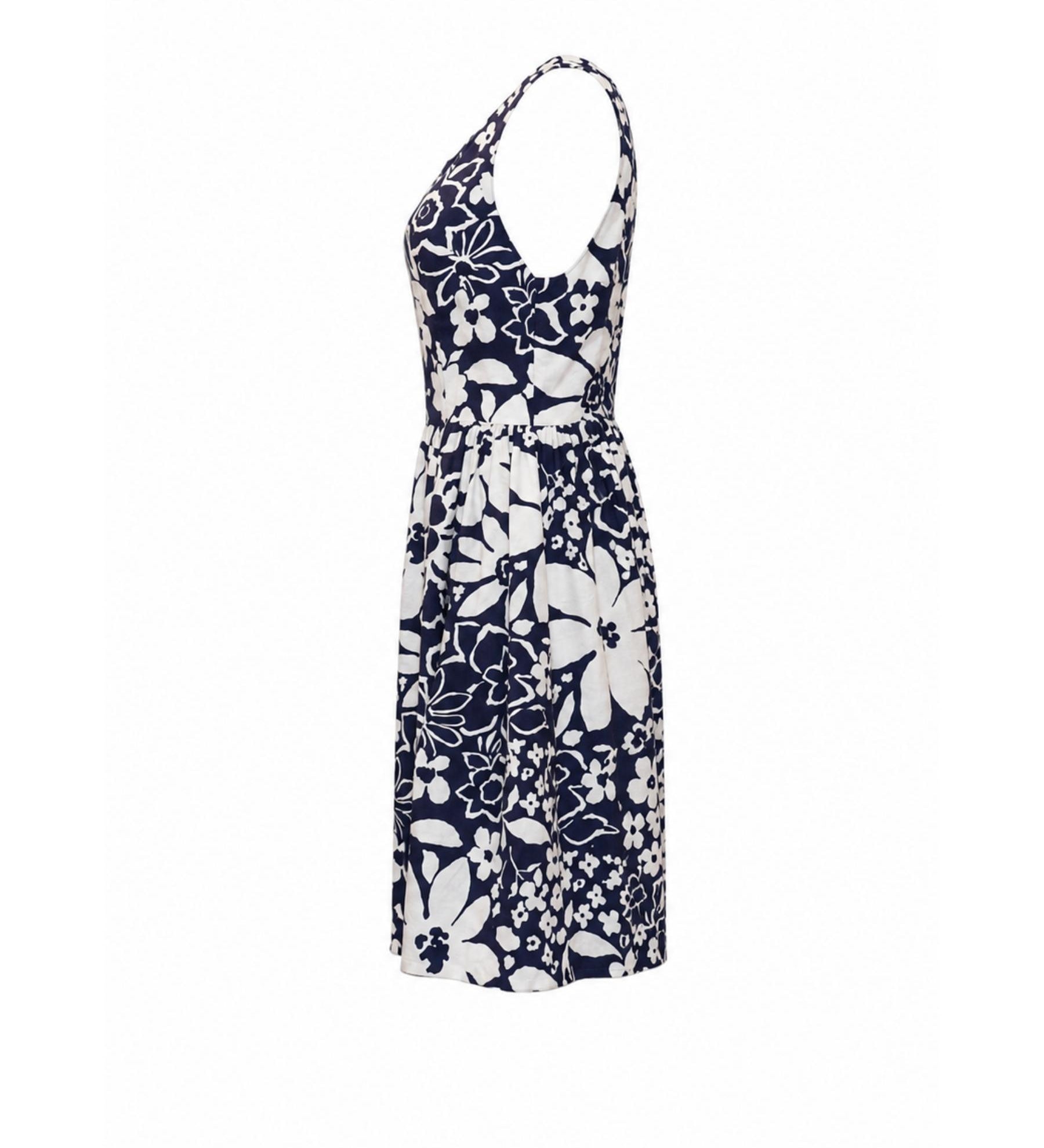 Kate Spade New York Navy & White Floral "Tanner" Fit & Flare Dress