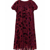 Karen Walker “New Rose” Velvet Burnout Dress
