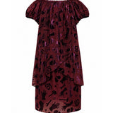 Karen Walker “New Rose” Velvet Burnout Dress