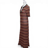 Lonely Zig Zag Knit Dress – Multi-Color Chevron