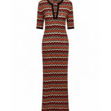 Lonely Zig Zag Knit Dress – Multi-Color Chevron