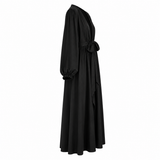 Lonely “Hilma” Long Sleeve Tie-Front Dress