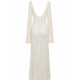 Meshki “Kayleigh” Crochet Fishtail Maxi Dress