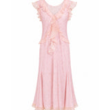 Maggie Marilyn Blush Pink Ruffle Maxi Dress