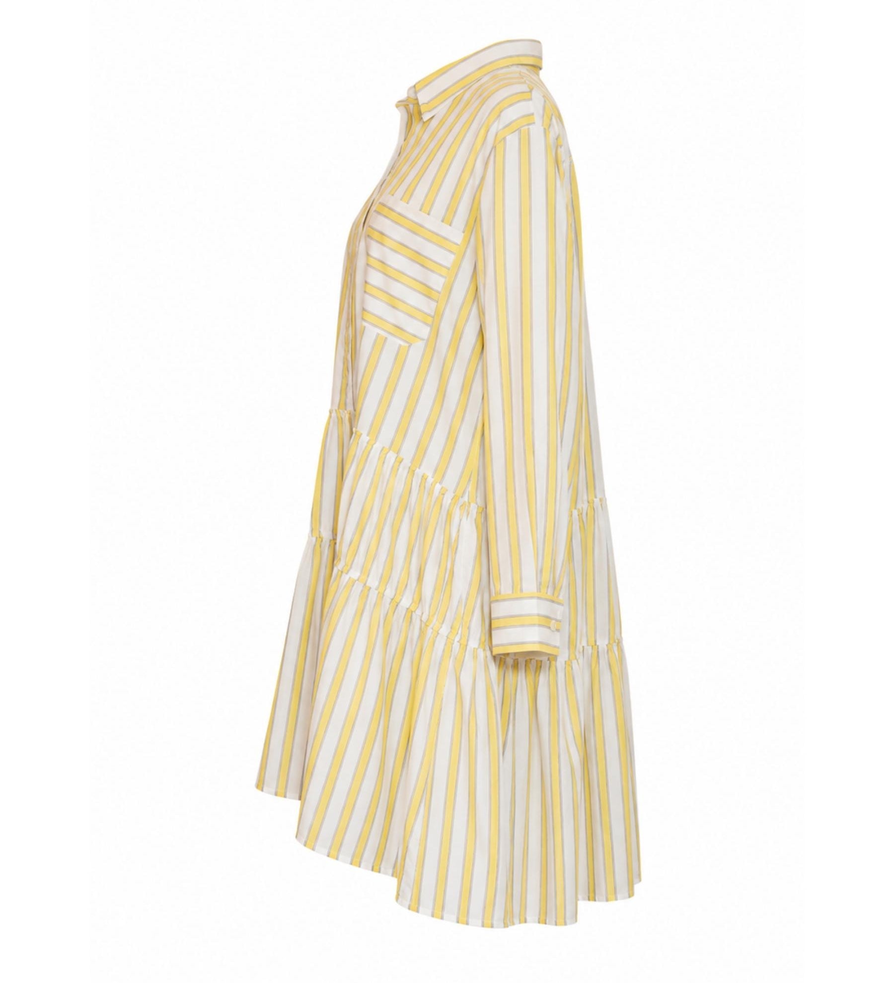 Rabens Saloner “Asimina” Striped Cotton Shirt Dress